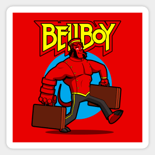 Bellboy Funny Demon SUperhero Cartoon Magnet